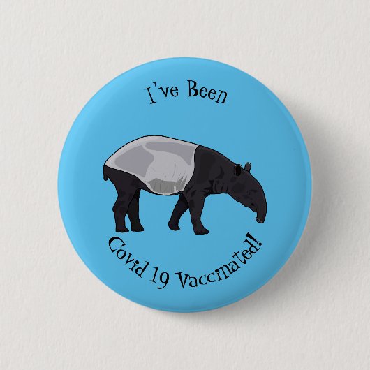 Badge Rond 5 Cm Dessin sur Tapir (Devant)