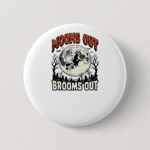 Badge Rond 5 Cm Dessins De Sorcière Halloween Vintage Moons Out Br