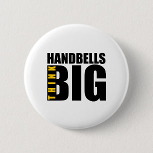 BADGE ROND 5 CM DESSINS MUSICAUX THINK BIG HANDBELLS