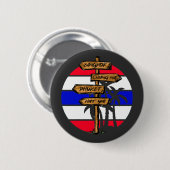Badge Rond 5 Cm Destinations Thaïlande - Bangkok Chiang Mai Phuket (Devant & derrière)