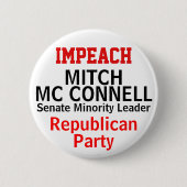 Badge Rond 5 Cm Destituer Mc Connell Sénat MODIFIER NOM (Devant)
