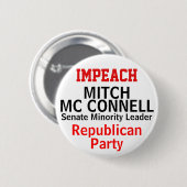 Badge Rond 5 Cm Destituer Mc Connell Sénat MODIFIER NOM (Devant & derrière)