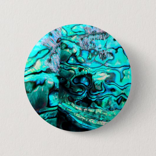 Badge Rond 5 Cm Détails de la coquille d'ormeau turquoise (Devant)