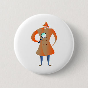 Badge Rond 5 Cm Détective