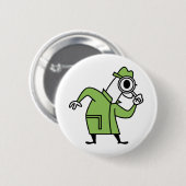 Badge Rond 5 Cm Détective (Devant & derrière)