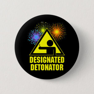 Badge Rond 5 Cm Détonateur indiqué de feux d'artifice