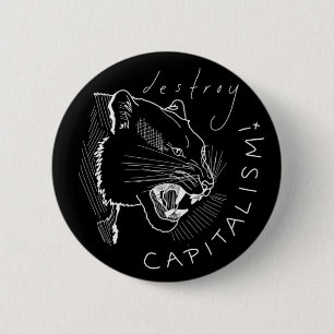 Badge Rond 5 Cm Détruisez le capitalisme !