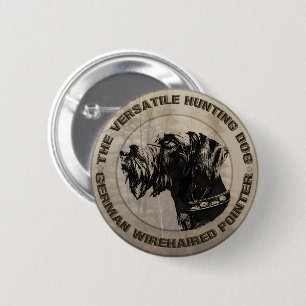 Badge Rond 5 Cm Deutsch Drahthaar