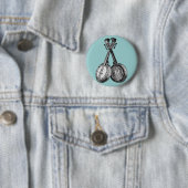 Badge Rond 5 Cm Deux banjos (En situation)