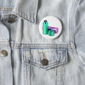 Badge Rond 5 Cm Deux boîtes de jet d'aérosol (En situation)