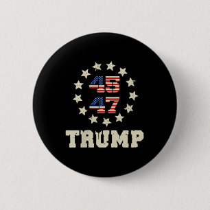 Badge Rond 5 Cm (deux côtés) Trump 2025 Qr 45_47 Dancin drôle de T