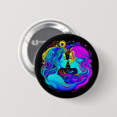 Badge Rond 5 Cm Deux femmes (Devant & derrière)