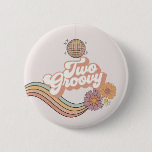 Badge Rond 5 Cm Deux fête Super de 2ème anniversaire