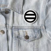 Badge Rond 5 Cm Deux lignes, encerclées (En situation)