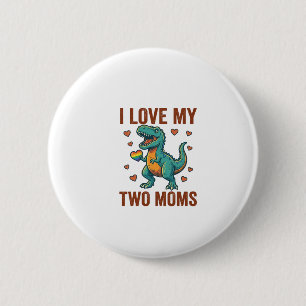 Badge Rond 5 Cm Deux mamans fières de la conception de T-Shirt vec