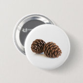 Badge Rond 5 Cm Deux pinecones (Devant & derrière)