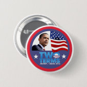 Badge Rond 5 Cm Deux termes -- Obama/Biden 2012 (Devant & derrière)