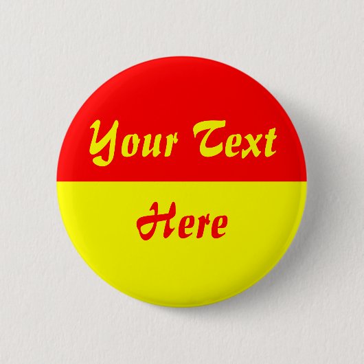 Badge Rond 5 Cm Deux tons - Moitié inférieure jaune (Devant)