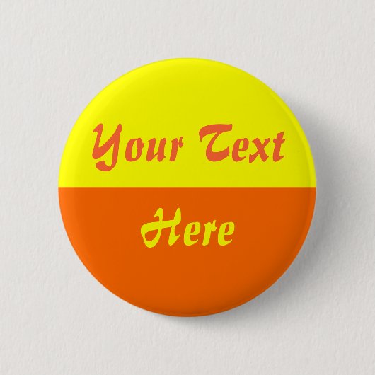 Badge Rond 5 Cm Deux tons - Moitié inférieure orange (Devant)