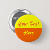Badge Rond 5 Cm Deux tons - Moitié inférieure orange (Devant & derrière)