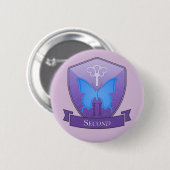 Badge Rond 5 Cm Deuxième - Épingle de l'école Mt. Calibeen (Devant & derrière)