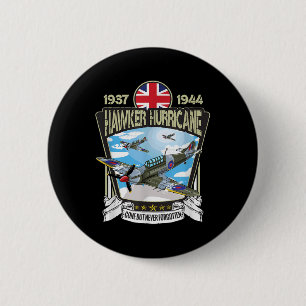 Badge Rond 5 Cm Deuxième Guerre mondiale Avion britannique Hawker 