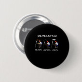 Badge Rond 5 Cm Developer Programmer Coder Computer Nerd Geek gift (Devant & derrière)