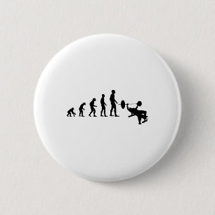 Badge Rond 5 Cm Développé couché Bodybuilding Évolution drôle Forc