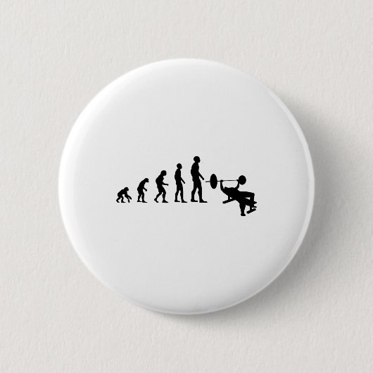 Badge Rond 5 Cm Développé couché Bodybuilding Évolution drôle Forc (Devant)