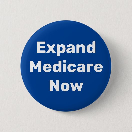 Badge Rond 5 Cm Développer Medicare maintenant (Devant)