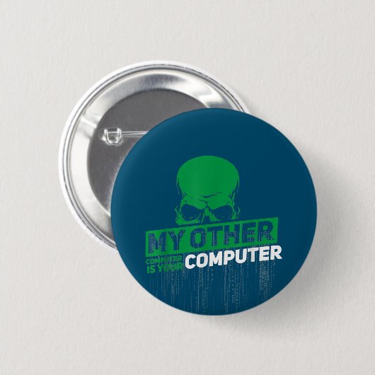 Badge Rond 5 Cm Développeur Sysadmin Engineer Hacker Code d'admini (Devant & derrière)