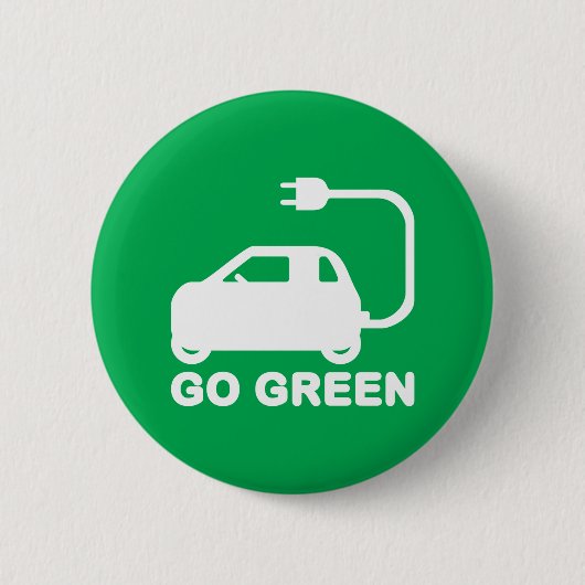 Badge Rond 5 Cm Devenez écolo ~ Conduite de voitures électriques (Devant)