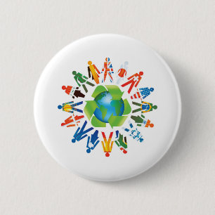 BADGE ROND 5 CM DEVENEZ ÉCOLO DE JOUR DE LA TERRE