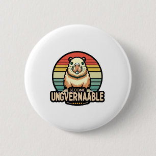 Badge Rond 5 Cm Devenez un bébé ingouvernable Moo Deng Drôle Dire 