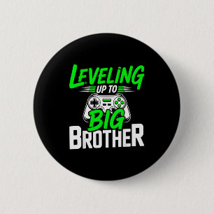 Badge Rond 5 Cm Devenir grand frère 2026 drôle gamer frère