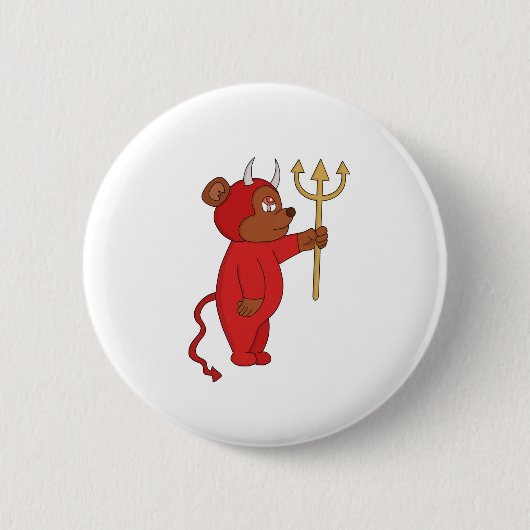 Badge Rond 5 Cm Devil Bear (Devant)
