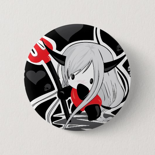 Badge Rond 5 Cm Devil Girl (Devant)