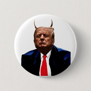Badge Rond 5 Cm Devil J. Trump