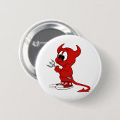 Badge Rond 5 Cm Devil Red Demon Cartoon Satan Evil Hell Heure (Devant & derrière)