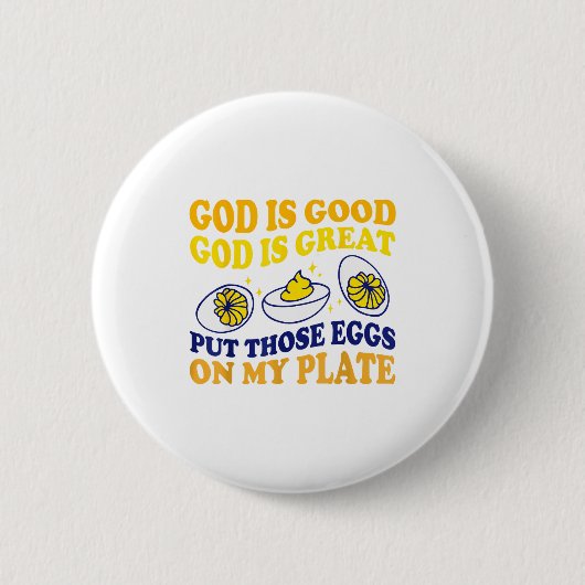 Badge Rond 5 Cm Deviled Egg Lover Funny Foodie Humor Apparel Uni-a (Devant)