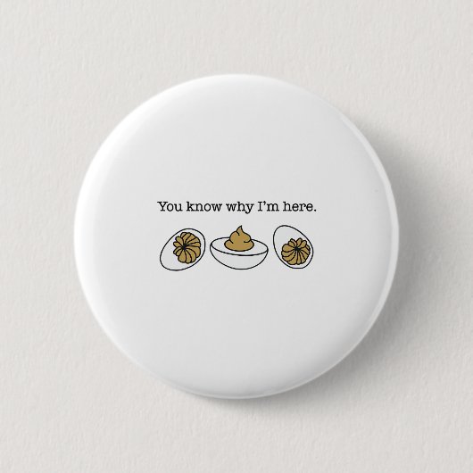 Badge Rond 5 Cm Deviled Egg You Know Why I’m Here Funny Thanksgivi (Devant)