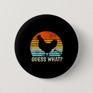 Badge Rond 5 Cm Devine Quoi_ Cul de Poulet ! Blague de Ferme Poule