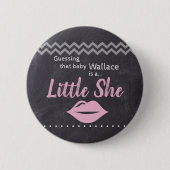 Badge Rond 5 Cm "Deviner la petite fille" - "Little She" (Devant)