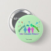 Badge Rond 5 Cm Devinez mes boutons de genre (Devant & derrière)