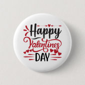 Badge Rond 5 Cm Devis Heureuse Sainte-Valentin (Devant)