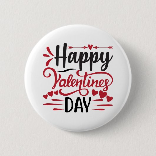 Badge Rond 5 Cm Devis Heureuse Sainte-Valentin (Devant)