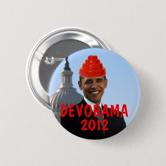 BADGE ROND 5 CM DEVOBAMA 2012 (Devant & derrière)