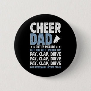 Badge Rond 5 Cm Devoirs de papa cheerleader Papa cheerleader d'une