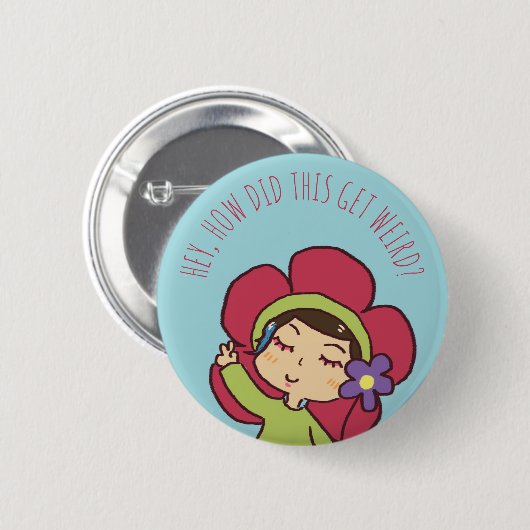 Badge Rond 5 Cm D'expérience étrange sur le bouton d'Internet (Devant & derrière)