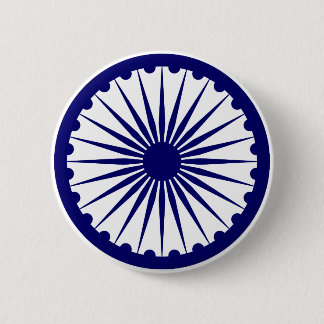 Badge Rond 5 Cm Dharma Chakra d'Ashoka